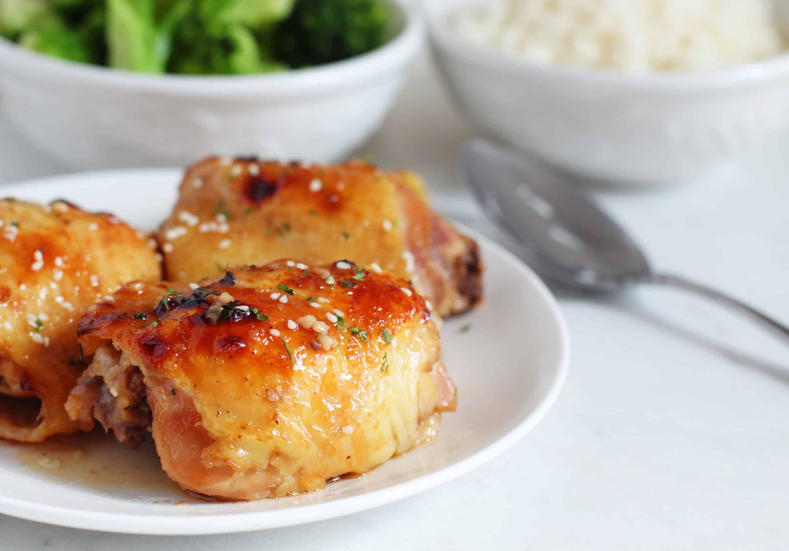 The Best Honey Soy Sesame Chicken Thighs
