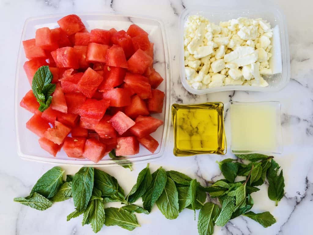 This refreshing watermelon mint feta salad is the perfect summer dish. It's easy and quick to prepare