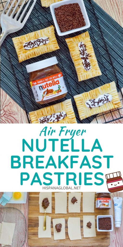 Air fryer nutella breakfast pastries