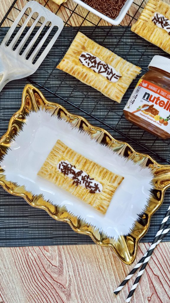 Air fryer nutella breakfast pastries