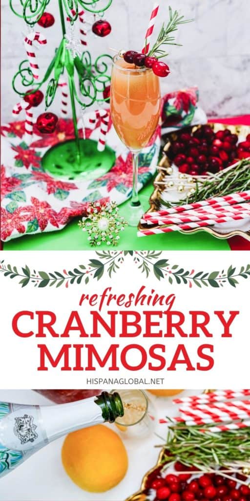 Cranberry mimosas christmas cocktail
