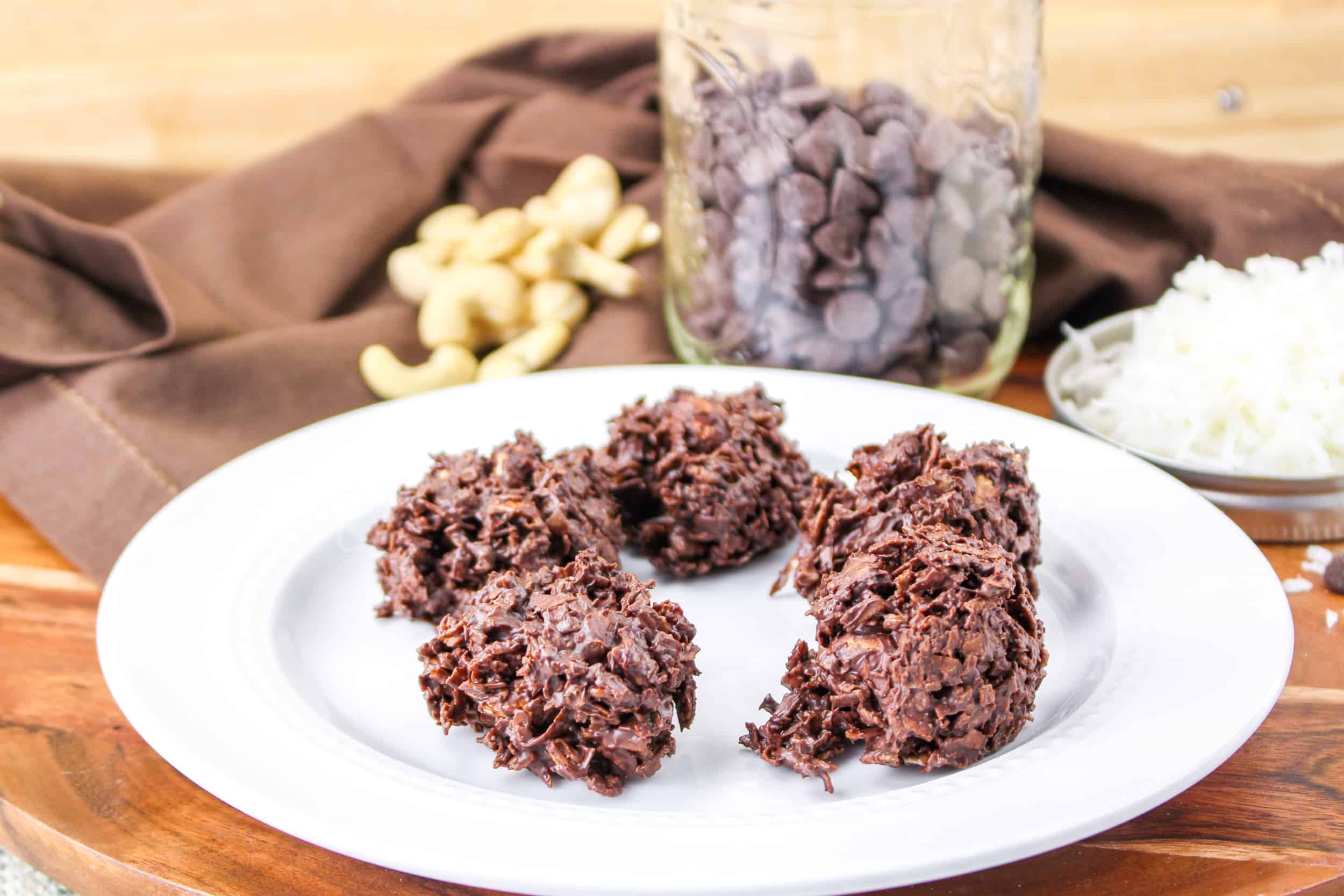 Gluten-Free 3 Ingredient Chocolate Coconut Clusters