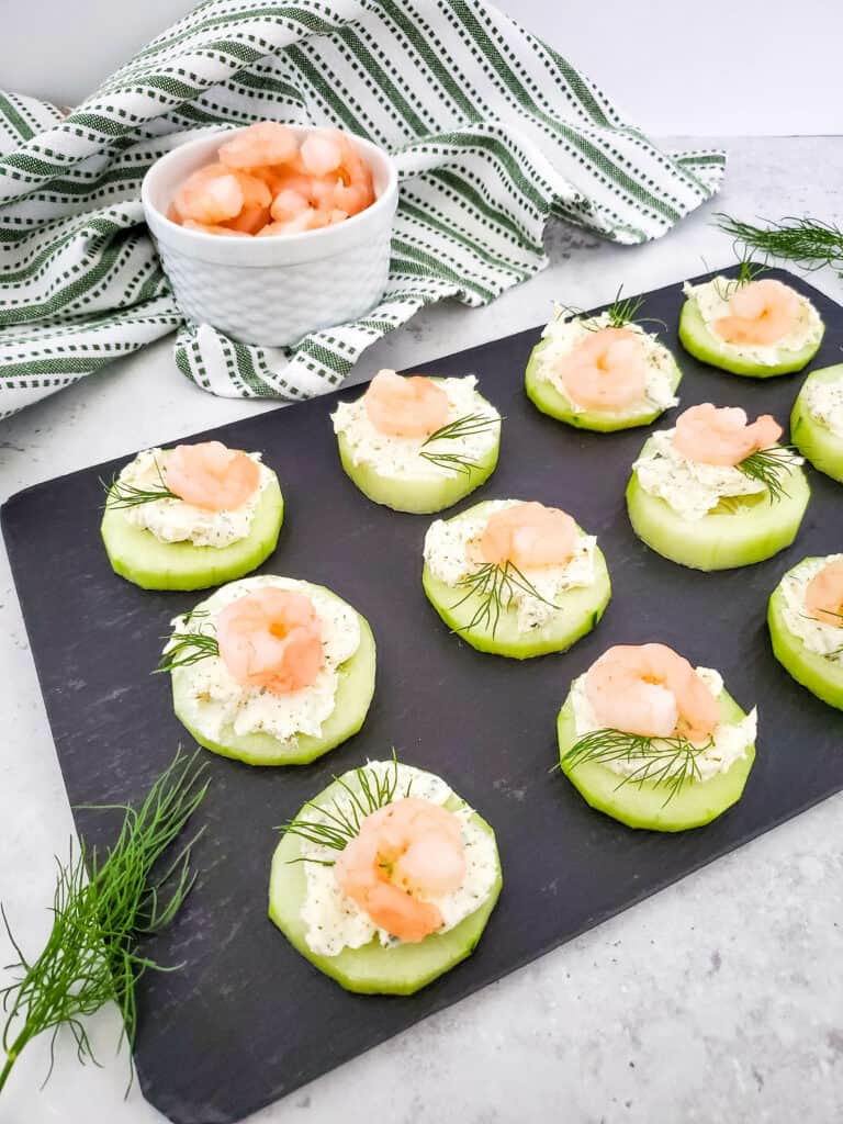 These shrimp cucumber bites are the perfect summer appetizers. Plus, they are low carb and gluten-free!