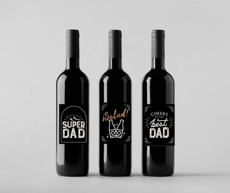 Elevate your table with these free printable Father's Day bottle labels. Use them on water, beer or wine bottles.