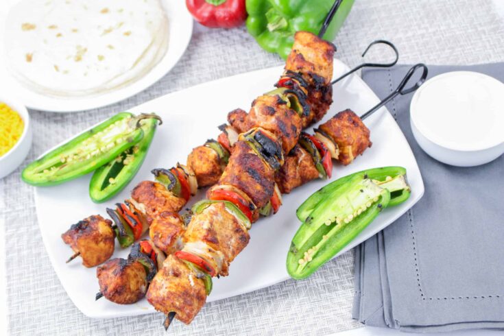 This tantalizing chicken fajita kebabs recipe is bursting with bold flavors. Make a mouthwatering meal for your family in 30 minutes or less!