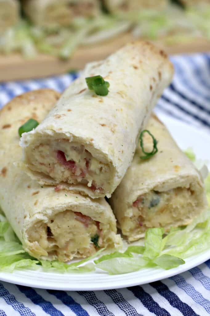 Delicious bacon ranch chicken taquitos made in the Instant Pot.