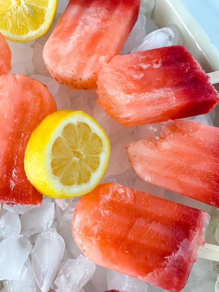 This homemade strawberry lemonade popsicle recipe just uses a handful of ingredients to create the perfect treat for the whole family. 