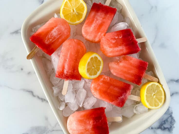 Strawberry Lemonade Popsicles