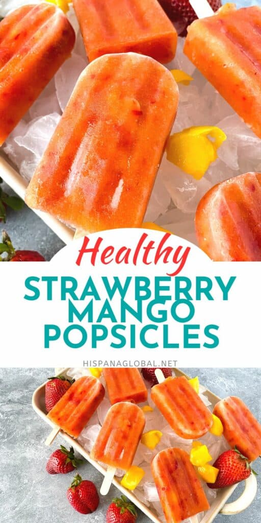 This delightful recipe for homemade strawberry mango popsicles is bursting with natural fruit flavors and requires just four simple ingredients.