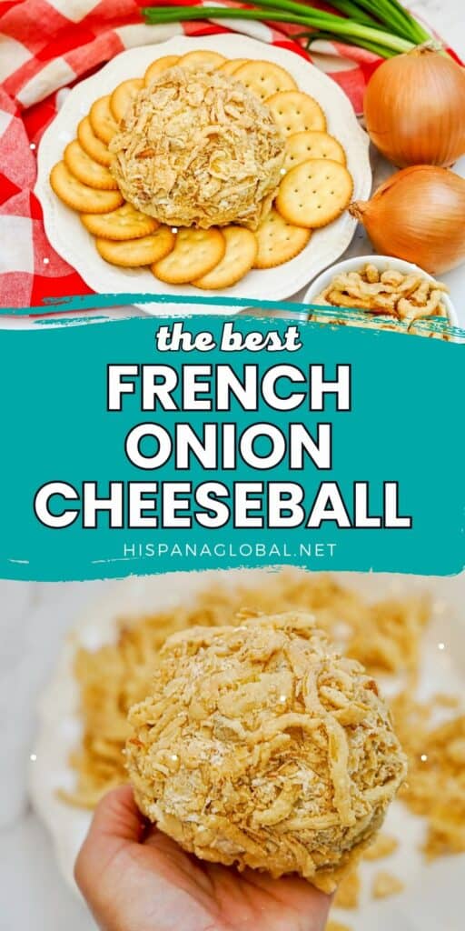 This delicious French Onion Cheeseball is the perfect appetizer to elevate your gatherings and impress your guests. Combining the rich flavors of French onion soup mix with creamy goodness, this easy cheese ball recipe is a crowd-pleaser that's incredibly easy to make in just 10 minutes. 