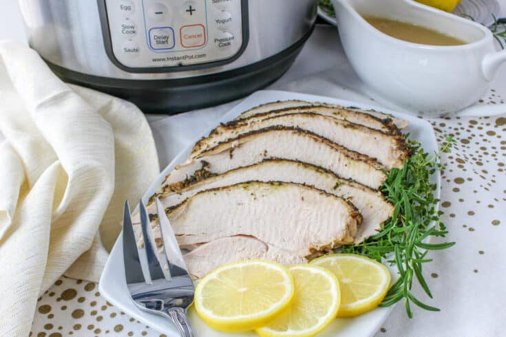 Looking for a hassle-free and succulent addition to your Thanksgiving feast? Make this juicy Instant Pot lemon and herb turkey breast.