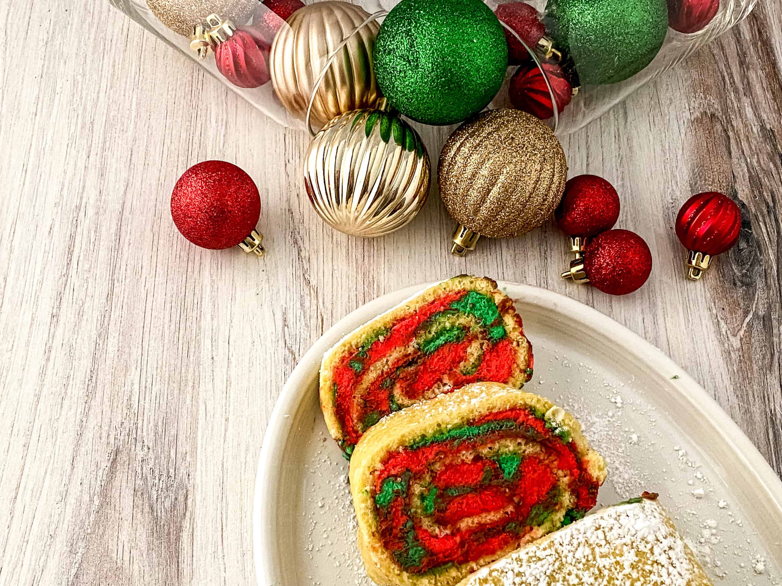 Christmas Yule Log closeup