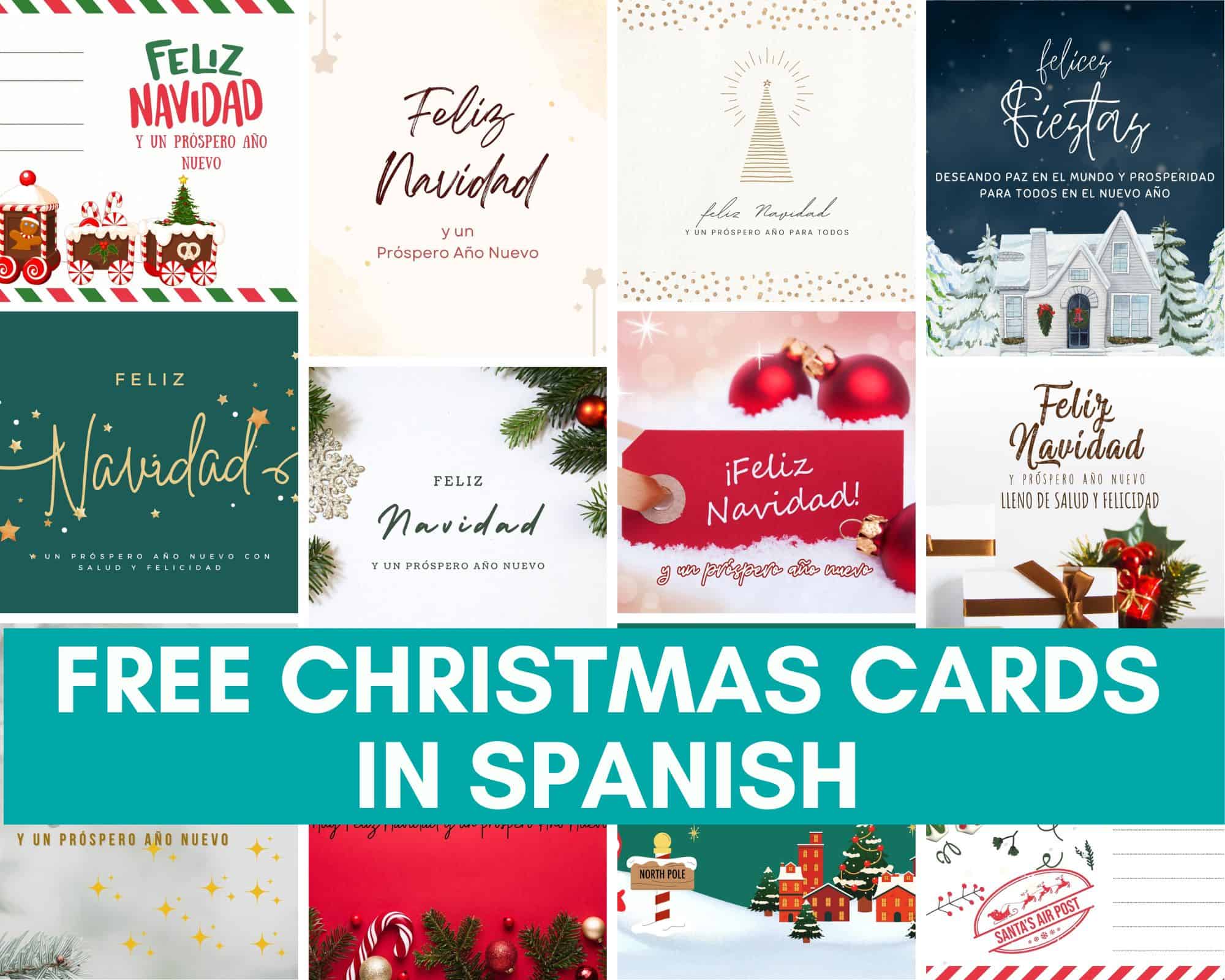 Free Holiday and Christmas Cards in Spanish