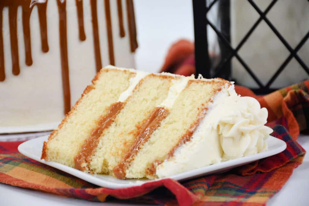 Indulge in the rich and creamy delight of my family's favorite Dulce de Leche Cake recipe. A perfect blend of moist vanilla cake, luscious Dulce de Leche, and smooth vanilla frosting, this 3-layer cake is a testament to Hispanic culinary heritage.
