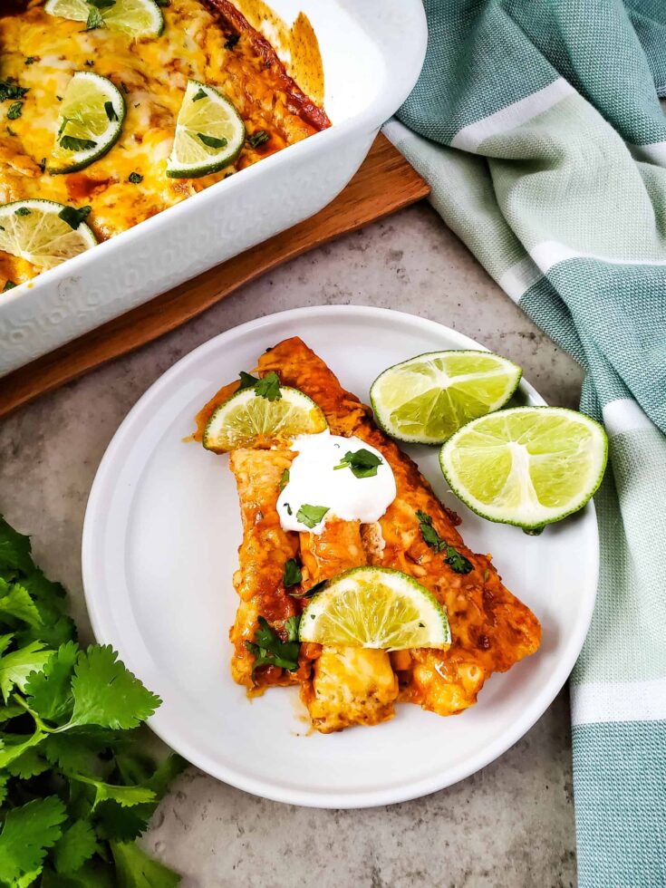 These Lazy Taquito Enchiladas are the perfect weeknight meal thanks to minimal prep time and maximum flavor.