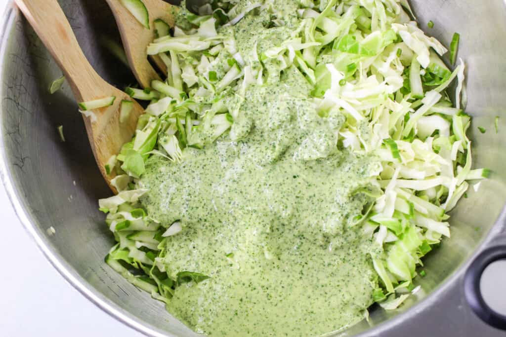 This TikTok Green Goddess salad recipe is delicious, fresh, tasty and easy to make, so it's definitely a keeper.