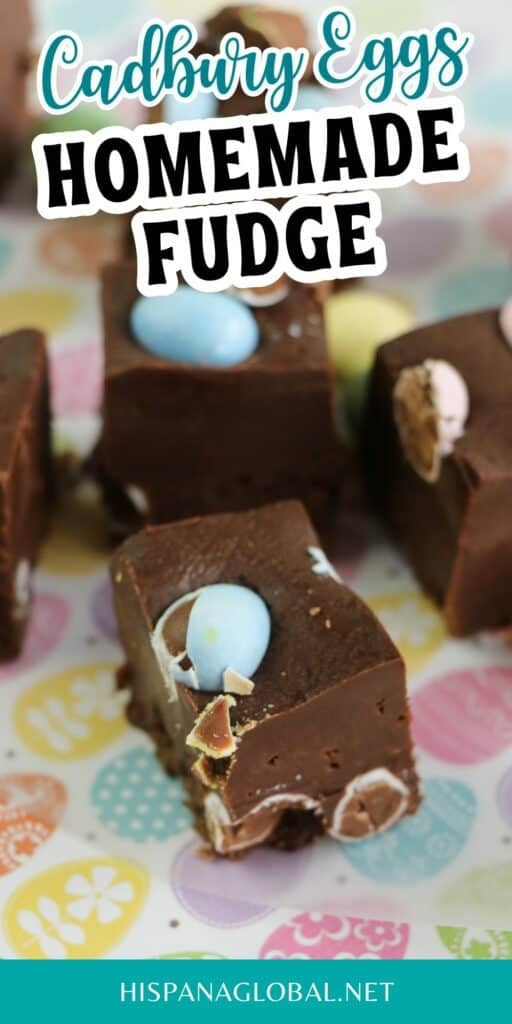 Make homemade fudge with just four ingredients. This easy recipe is the perfect way to use leftover Cadbury Mini Eggs or to celebrate Easter!