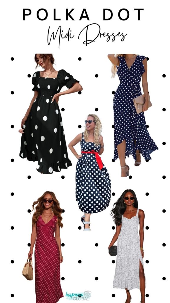 Discover the prettiest and most affordable polka dot midi dresses that are perfect for spring and summer. Flattering, trendy, and under budget!