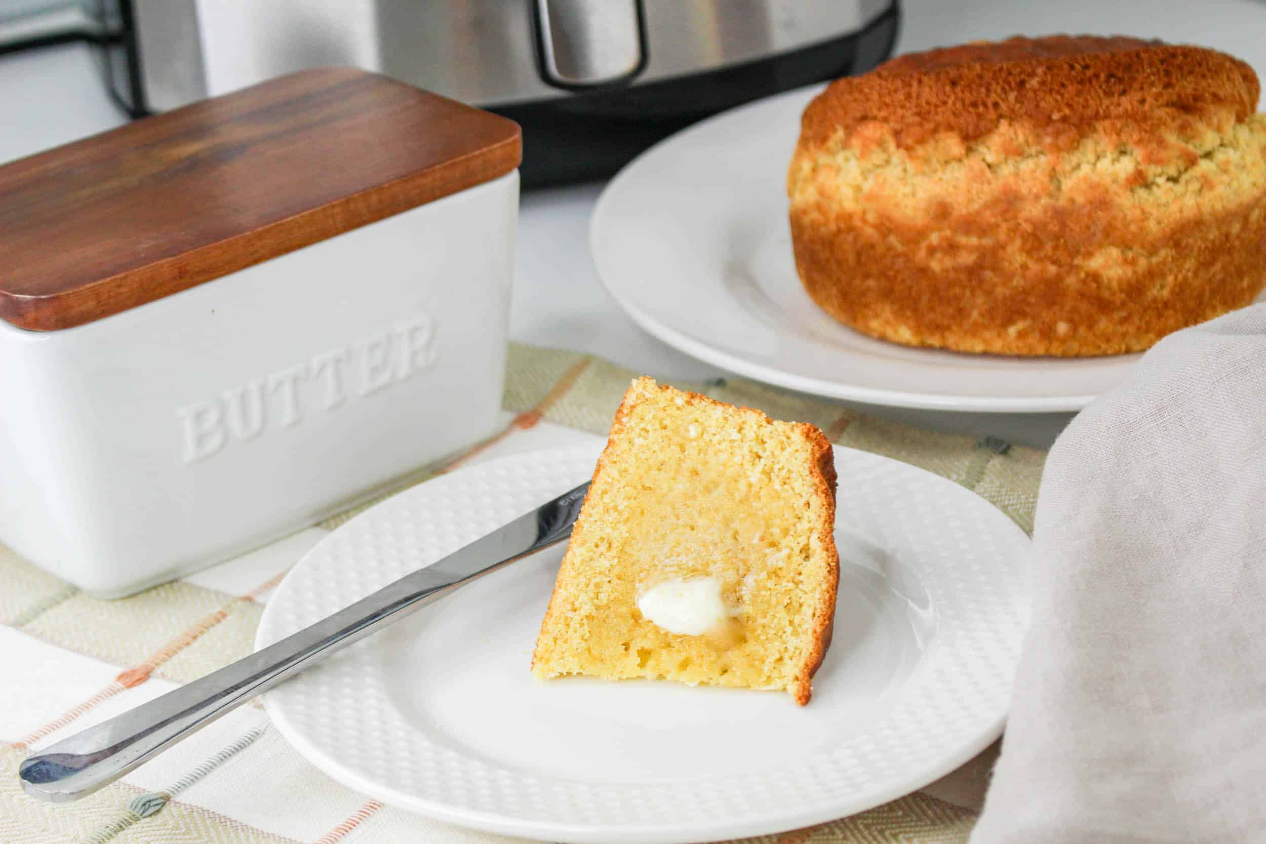 Make the easiest air fryer cornbread in just 30 minutes! This sweet, golden cornbread recipe is a perfect side dish for chili, soups, or BBQ. Includes tips for muffins, storage, and the best pan to use.